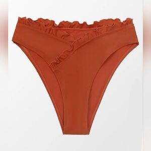 New XS Cupshe Bermuda Bliss Overlap Merrow Edge Hipster Bikini Bottom